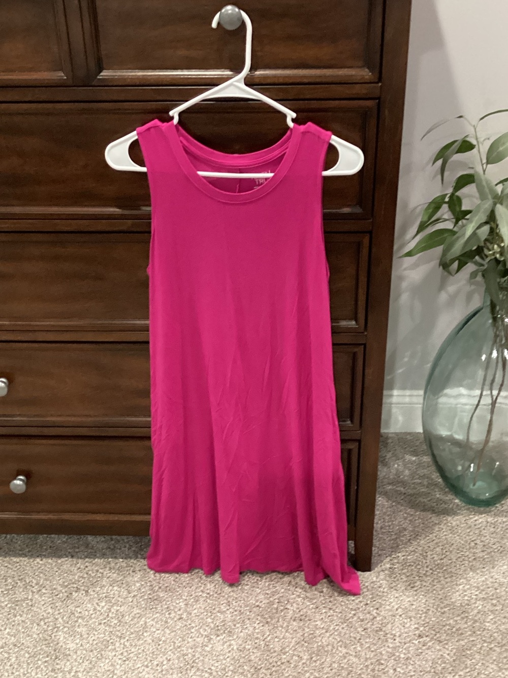 Time and tru Fuchsia Sleeveless Swing Dress